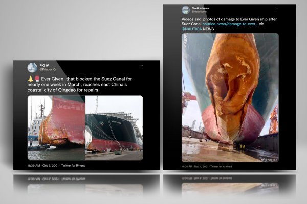 Bliski koniec remontu Ever Given - (nie)sławny kontenerowiec wkrótce wraca na linię