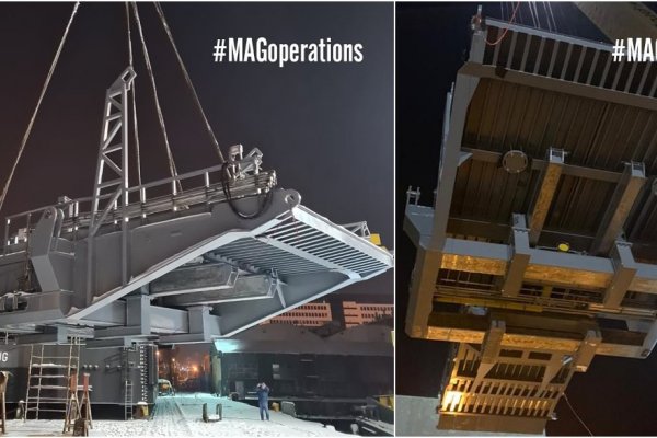 Gdyńska mega rampa trafiła do Karlskrony