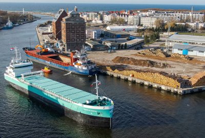 Fot.: Port Kołobrzeg Pilotażowy załadunek w Porcie Kołobrzeg