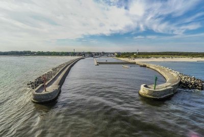 Fot.: Port Ustka Kapitanat Portu Ustka wyłączył z eksploatacji falochron wschodni i zachodni