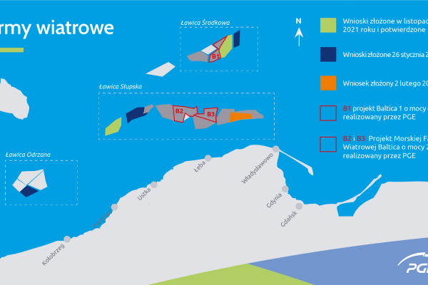Kolejny wniosek PGE o pozwolenie lokalizacyjne dla morskiej farmy wiatrowej na Bałtyku