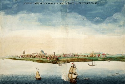Nowy Amsterdam w 1664 r. kiedy kontrolę nad nim przejęła Anglia Wojna o gałkę muszkatołową