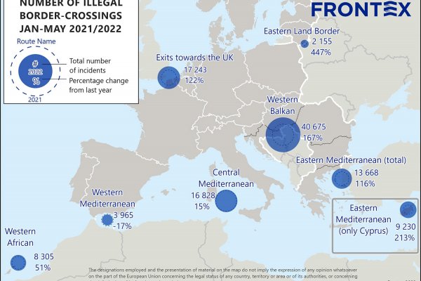 Frontex: wzrost nielegalnej migracji do UE, o 82 proc. od stycznia do maja, w znacznej ...