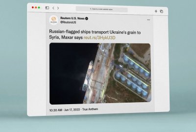 Maxar: Statki pływające pod rosyjską banderą dostarczają ukraińskie zboż...