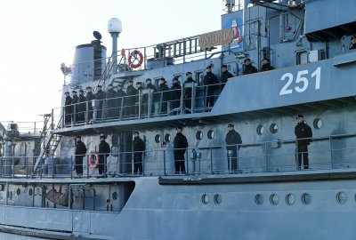 Zimowe praktyki podchorążych na ORP Wodnik