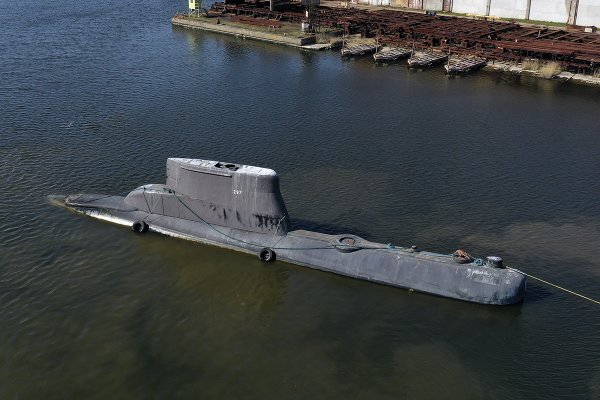 Okręt podwodny w Górkach Zachodnich w Gdańsku