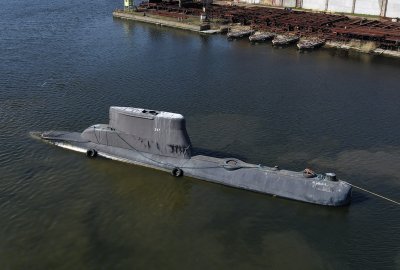 Okręt podwodny w Górkach Zachodnich w Gdańsku