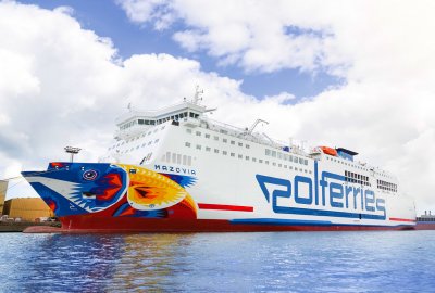 Mazovia (Ilustr.: Polferries) Prom Mazovia wrócił ze stoczni