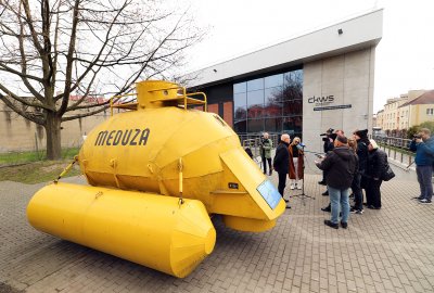 Meduza II stanęła przed Centrum Konserwacji Wraków Statków w Tczewie