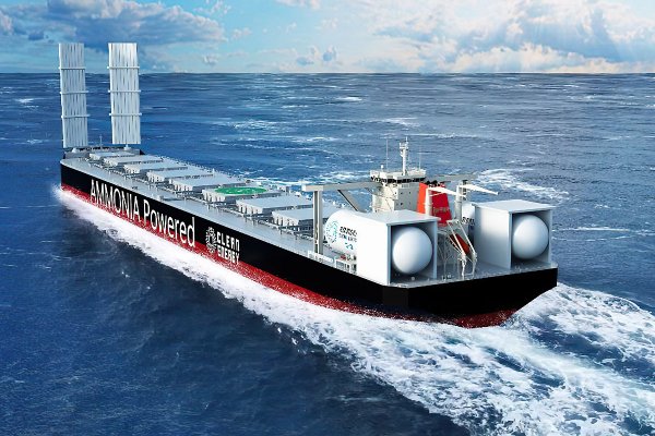 Wstępne uznanie ClassNK dla projektu dużego masowca z napędem na amoniak