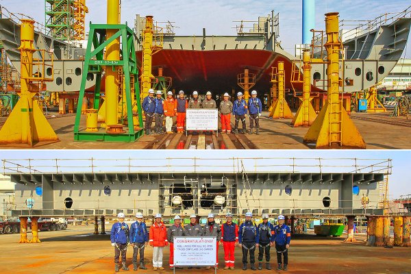 Położono stępkę trzeciego gazowca LNG budowanego w Korei pod czarter PGNiG