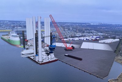 Terminal instalacyjny w Świnoujściu z unijnym dofinansowaniem (Wizualizacja ZMPSiŚ SA) Terminal instalacyjny w Świnoujściu z unijnym dofinansowaniem