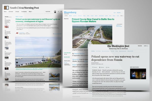 Światowe media opisują otwarcie kanału na Mierzei Wiślanej