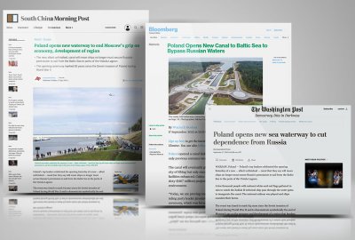 Światowe media o przekopie Mierzei Światowe media opisują otwarcie kanału na Mierzei Wiślanej