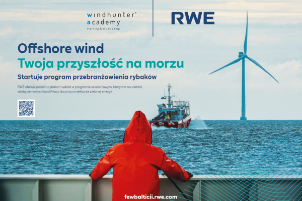 RWE we współpracy z windhunter academy rusza z programem przebranżowienia rybaków