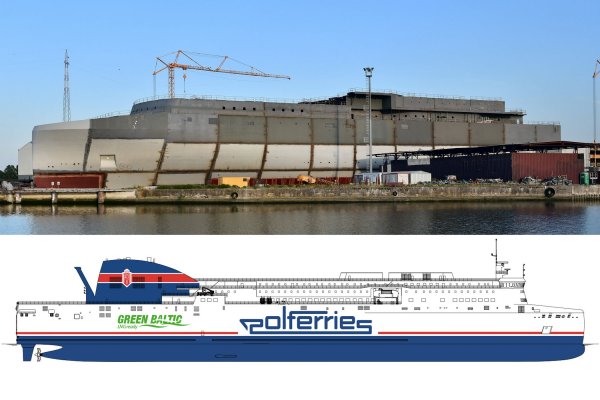 Zaawansowanie budowy nowego promu czarterowanego przez PŻB SA