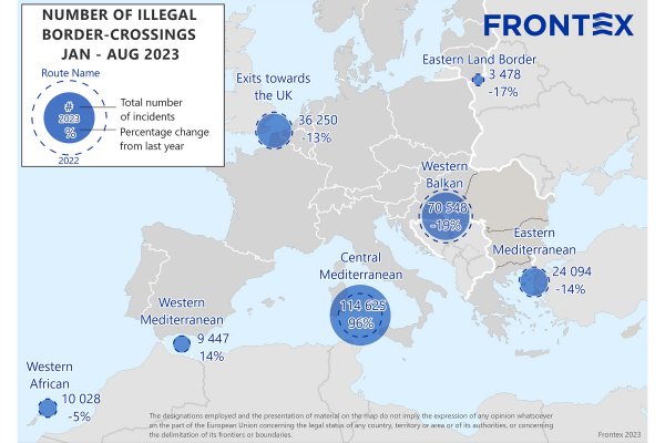 Frontex: liczba migrantów przybywających centralnym szlakiem Morza Śródziemnego wzrosła...