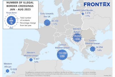 Frontex: liczba migrantów przybywających centralnym szlakiem Morza Śródz...