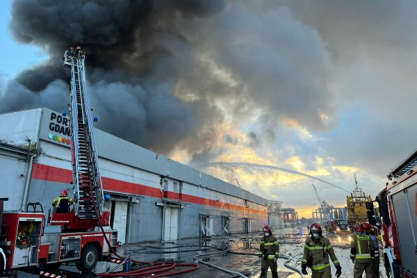 Pożar na terenie Portu Gdańsk