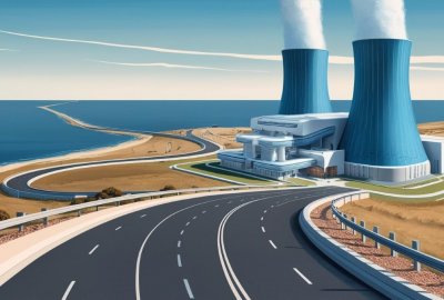 Ilustracja poglądowa (AI) 13 firm chętnych do budowy drogi do elektrowni jądrowej