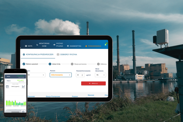 Większe możliwości systemu Coral - wysyła SMS o przekroczeniu poziomu alarmowego dla su...