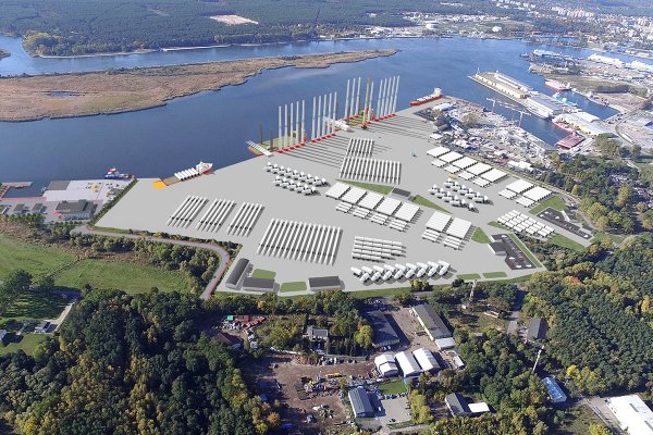 Końcowy etap prac budowlanych terminalu instalacyjnego w porcie Świnoujście