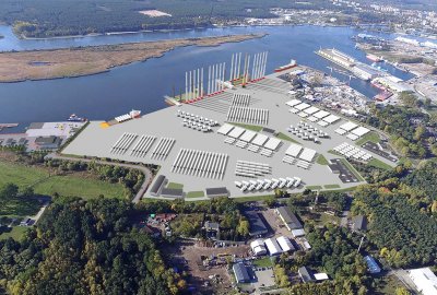 Końcowy etap prac budowlanych terminalu instalacyjnego w porcie Świnoujście