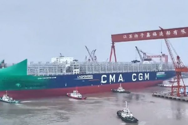 Chińska stocznia zwodowała kolejny kontenerowiec dla armatora CMA CGM