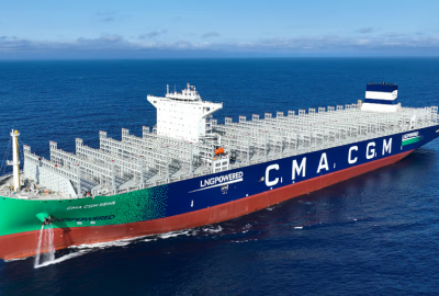 Nowy kontenerowiec CMA CGM z napędem dwupaliwowym
