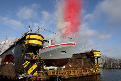 ORP Czajka już na wodzie