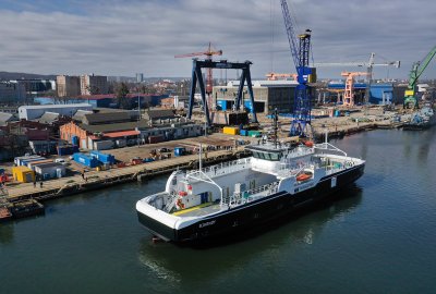 Prom Bjarkøy w drodze do norweskiego Tromso