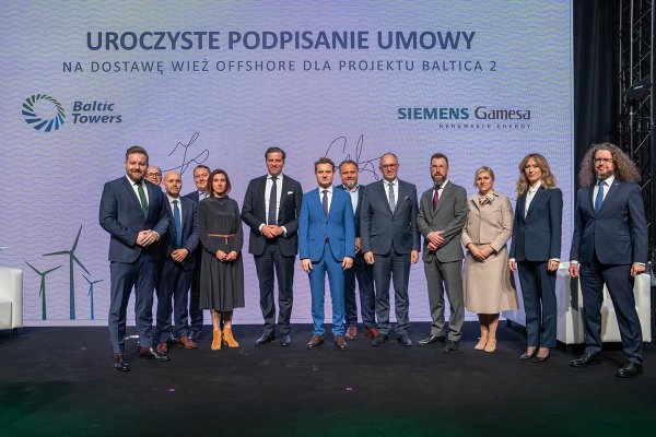 Podpisano umowę na dostawę wież dla projektu Baltica 2
