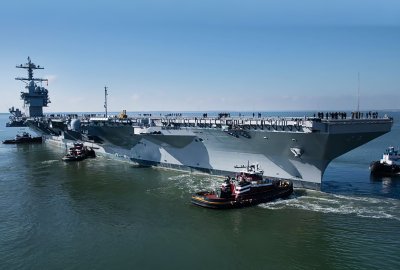 Rozpoczęły się próby morskie drugiego lotniskowca klasy Ford 