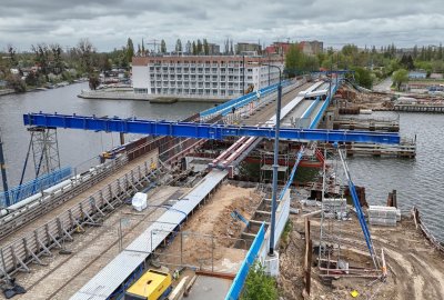 Gdańsk: Trwają prace przy podporze Mostu Siennickiego