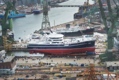 Kolejny w tym roku trawler zwodowany w stoczni Karstensen w Gdańsku