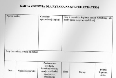 karta zdrowia dla rybaka