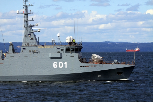 ORP Kormoran wypłynął na kolejne próby morskie