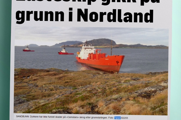 Statek należący do SMT Shipping wpłynął wprost na płyciznę