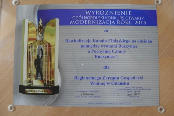 Rewitalizacja Kanału Elbląskiego wyróżniona w XX edycji konkursu 
