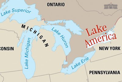 Trump podpisał dekret o zmianie nazwy jeziora Ontario na jezioro Ameryka...