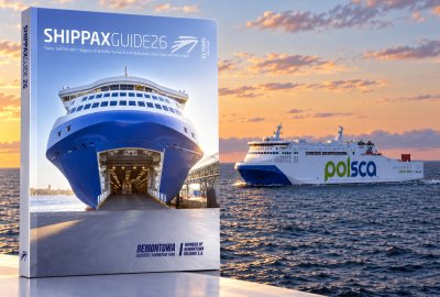 Polski prom Jantar Unity na okładce prestiżowego SHIPPAX Guide
