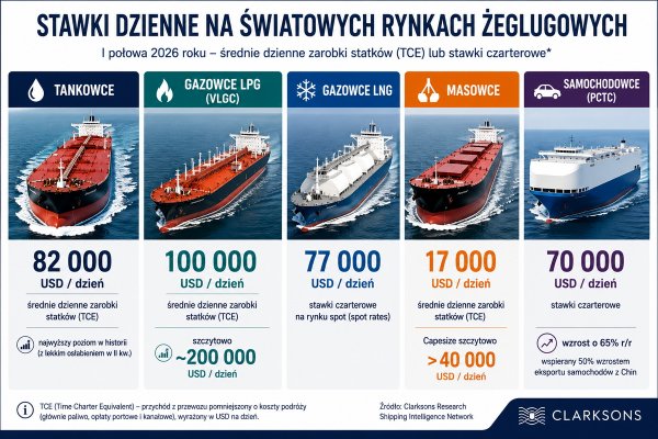 Blokada Ormuzu wywindowała rynek. Rekordowe zarobki i fala zamówień