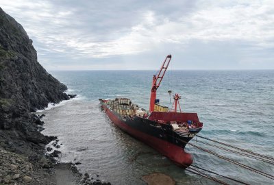Dekonstrukcja wraku MSC Baltic III zbliża się do połowy