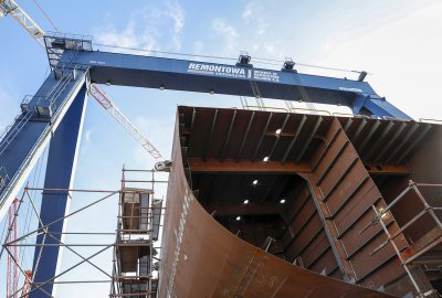 Położenie stępki pod budowę promu dla norweskiego armatora